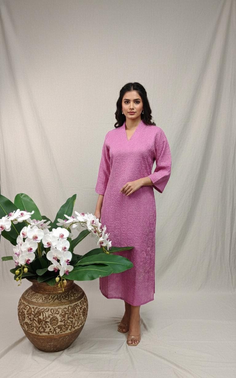 FULKARI Embroidered Straight Kurta