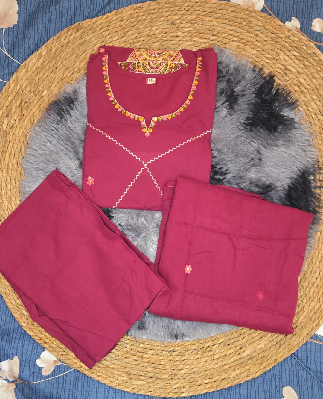 Magenta Radiance Embroidered Suit