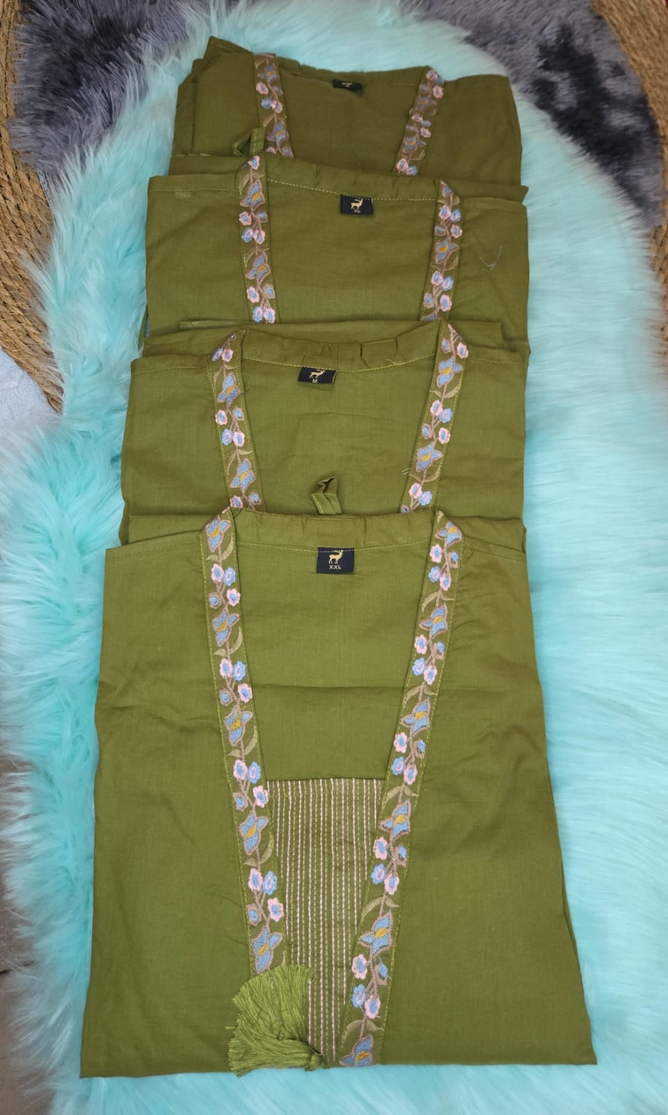 Olive Blossom Meadow Salwar Kameez