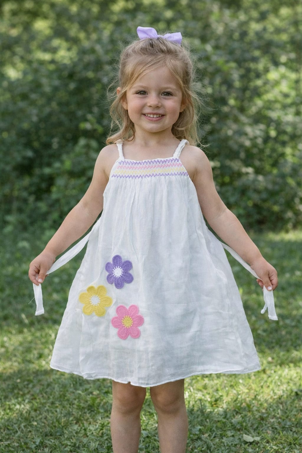 Pastel petal cotton frock