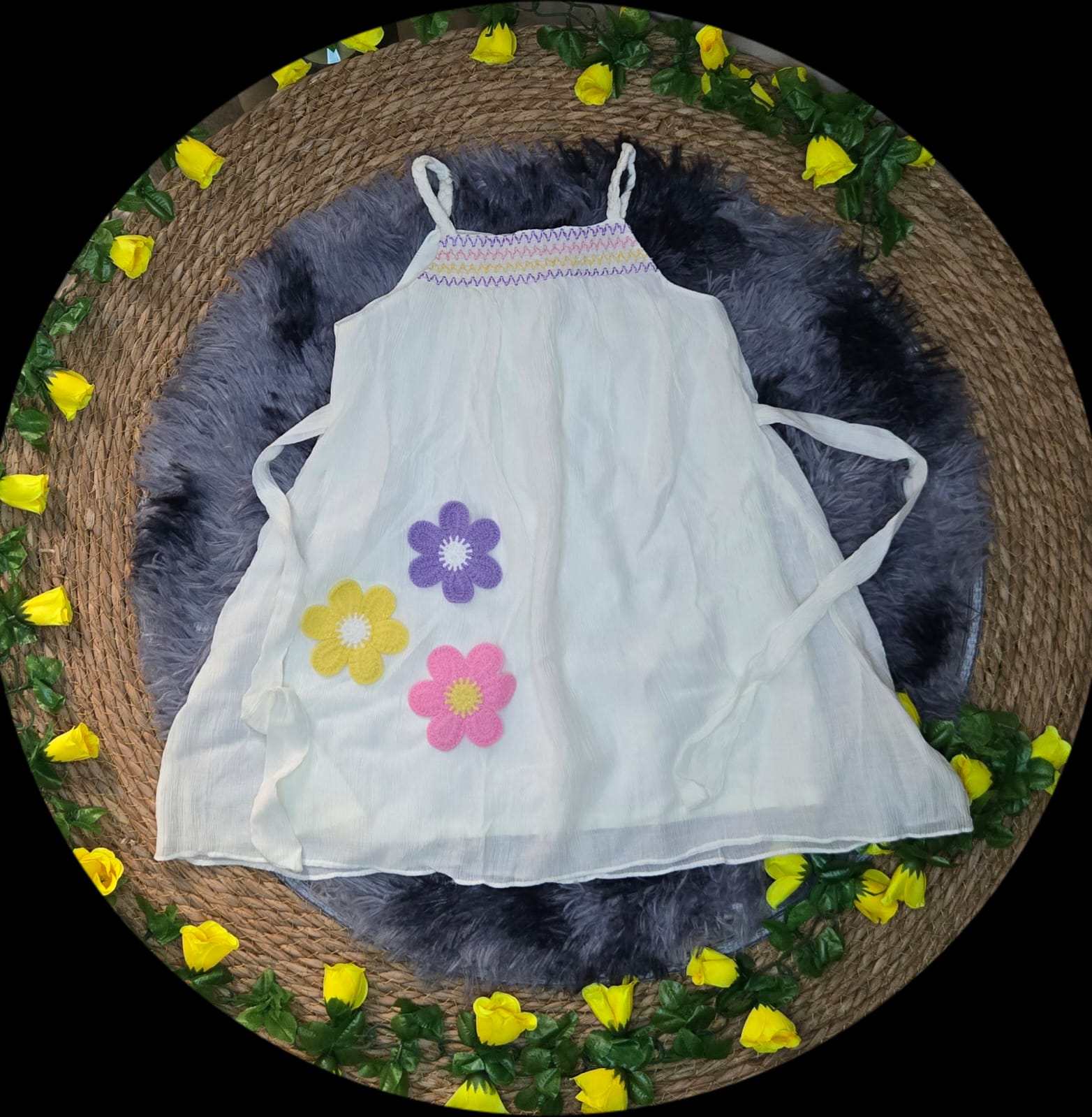 Pastel petal cotton frock